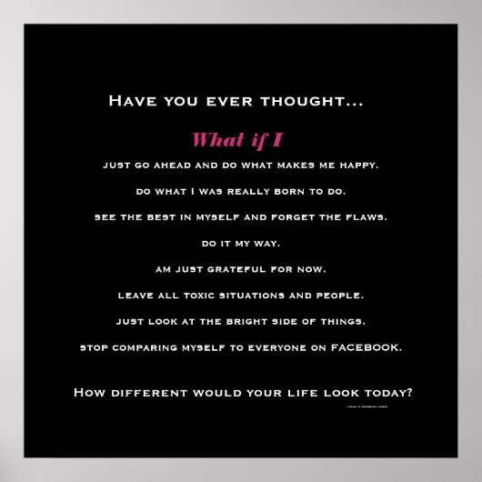 Wat als ik... poster (Voorkant)