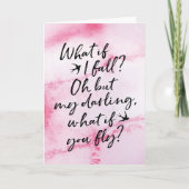 Wat als ik val, aanmoedigingswenskaart kaart (Voorkant)