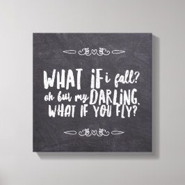 Wat als ik vlieg 12" x 12", 1,5", Enkel Canvas Afdruk