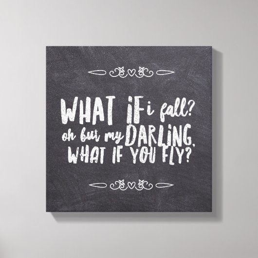 Wat als ik vlieg 12" x 12", 1,5", Enkel Canvas Afdruk (Voorkant)
