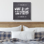Wat als ik vlieg 12" x 12", 1,5", Enkel Canvas Afdruk (Insitu (Slaapkamer))