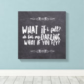 Wat als ik vlieg 12" x 12", 1,5", Enkel Canvas Afdruk (Insitu (Houten vloer))