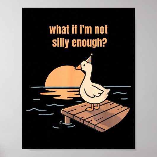 Wat als niet dom genoeg gans meme grappige eend poster (Voorkant)