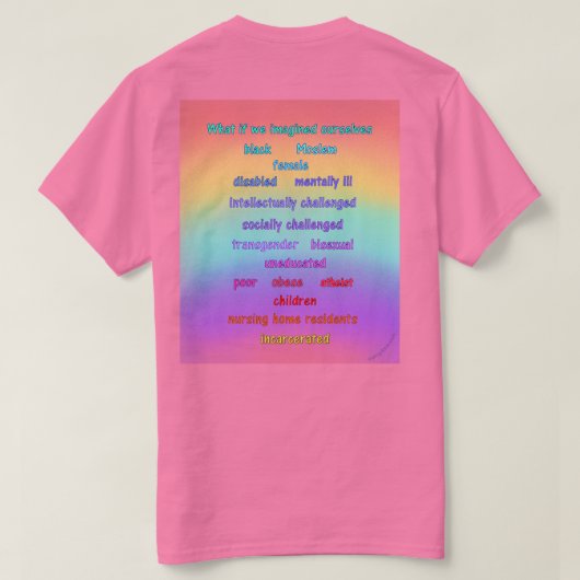 Wat als we onszelf voorstelden... Diversiteit T-shirt (Design achterkant)