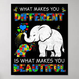 Wat anders mooi maakt, bewustzijn over autisme poster