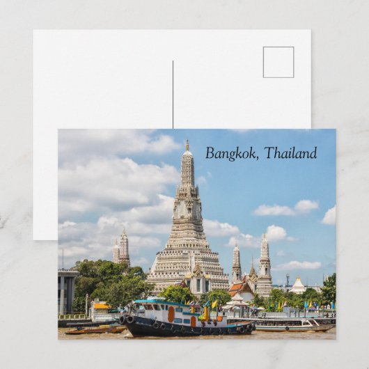 Wat Arun, Bangkok, Thailand Briefkaart (Voorkant / Achterkant)