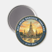 Wat Arun, Bangkok Thailand Magneet (Voorkant / Achterkant)