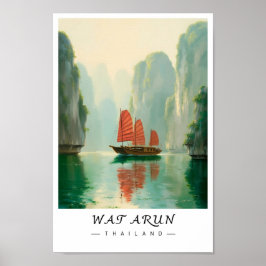 Wat Arun Bangkok Thailand  Wandkunst, Tempel Poster