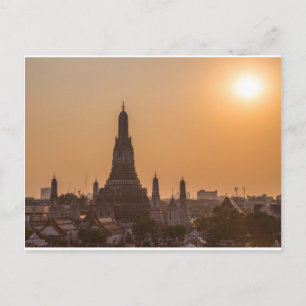 Wat Arun Tempel bangkok Thailand bij zonsondergang Briefkaart