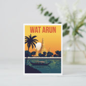 Wat Arun Tempel bij zonsondergang Briefkaart (Staand voorkant)