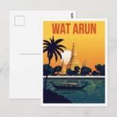 Wat Arun Tempel bij zonsondergang Briefkaart (Voorkant / Achterkant)