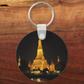 Wat Arun tempels in Bangkok 's nachts Sleutelhanger (Voorkant)