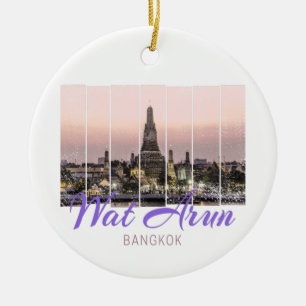 Wat Arun Temple Bangkok Thailand Sunset Souvenir Keramisch Ornament