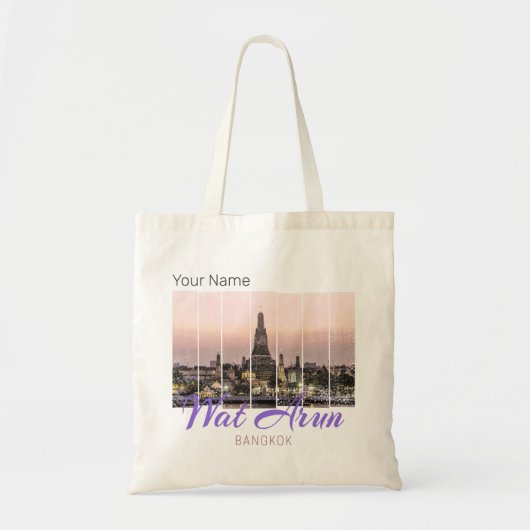 Wat Arun Temple Bangkok Thailand Sunset Souvenir Tote Bag (Voorkant)