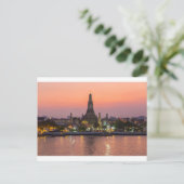 Wat Arun Temple Bangkok Thailand tegen zonsonderga Briefkaart (Staand voorkant)
