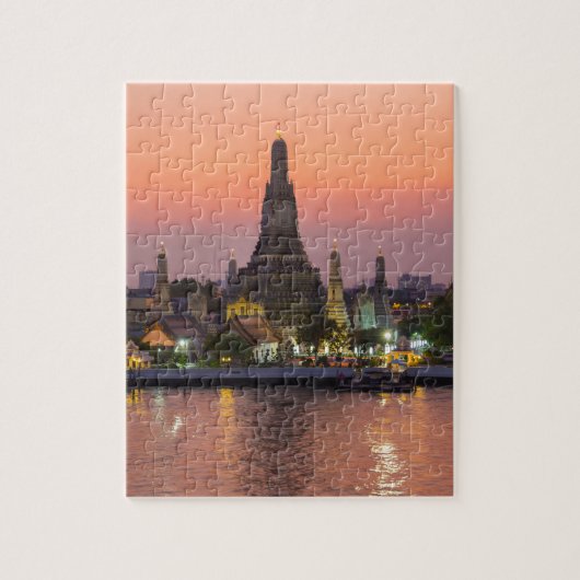Wat Arun Temple Bangkok Thailand tegen zonsonderga Legpuzzel (Verticaal)