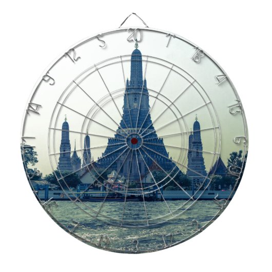 Wat Arun temple met de Thaise Bangkok Dartbord (Voorkant)