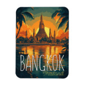 Wat Arun Temple Retro Reizen naar Bangkok Magneet (Verticaal)