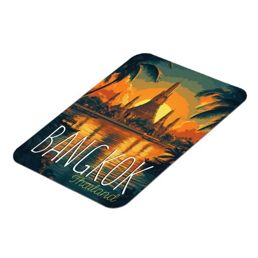 Wat Arun Temple Retro Reizen naar Bangkok Magneet (Linkerzijde)