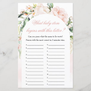 Wat baby Elephant Blush Baby shower Game