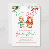 Wat bakt peperkoek Kerstmis geslacht onthullen Kaart (Voorkant)