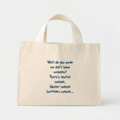 Wat bedoel je dat we geen seizoenen hebben? mini tote bag (Voorkant)