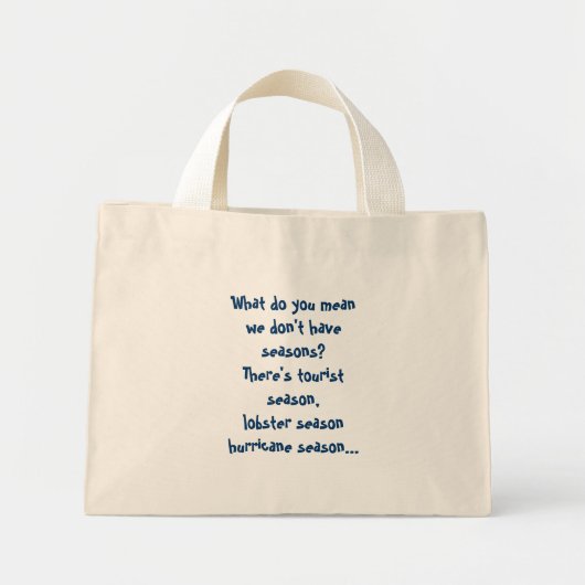 Wat bedoel je dat we geen seizoenen hebben? mini tote bag (Voorkant)