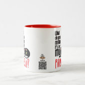 Wat bedoel je, het is niet mijn kussen? tweekleurige koffiemok (Center)