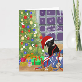 Wat bedoelt u het nog geen Kerstmis is? Grappig Feestdagen Kaart