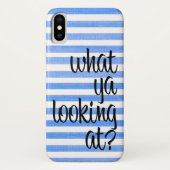 Wat bekijkt u striped iPhone X Hoesje (Achterkant)