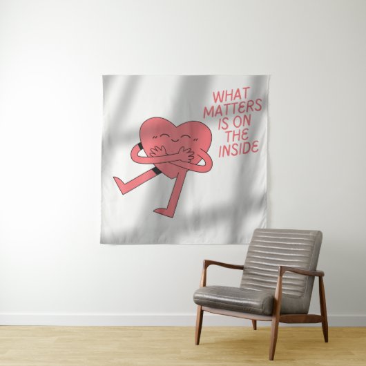 Wat belangrijk is, is het binnenkant van het tapij wandkleed (In situ)