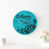 Wat, ben ik laat hoe dan ook - aquablauw grote klok (Huis)