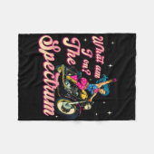 Wat ben ik op het spectrum Retro Biker Autism Awar Fleece Deken (Voorkant (Horizontaal))