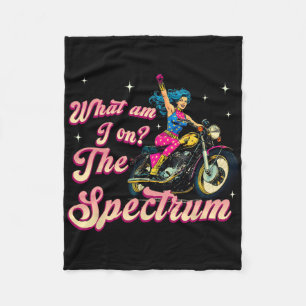 Wat ben ik op het spectrum Retro Biker Autism Awar Fleece Deken