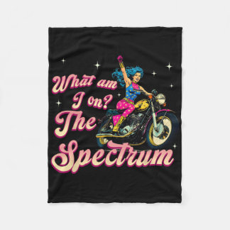 Wat ben ik op het spectrum Retro Biker Autism Awar Fleece Deken
