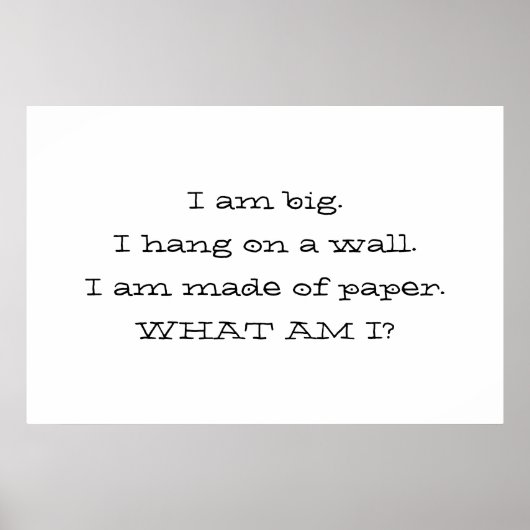 Wat ben ik? poster (Voorkant)