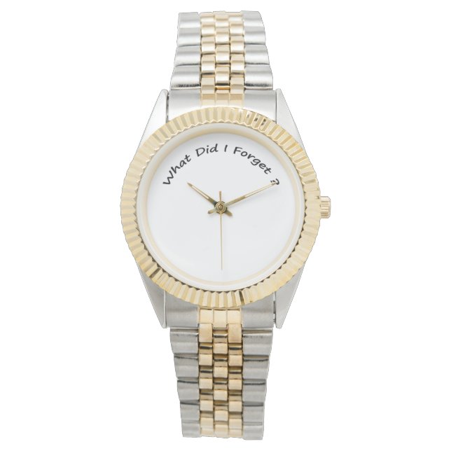 Wat ben ik vergeten?- Herenhorloges. Horloge (Voorkant)