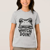 Wat ben je aan het doen Kikker Tri-Blend Shirt (Voorkant)