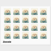 Wat ben je aan het doen Otter? Vierkante Sticker (Vel)