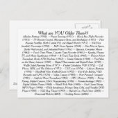 Wat ben je ouder dan briefkaart (Voorkant / Achterkant)