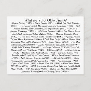 Wat ben je ouder dan briefkaart