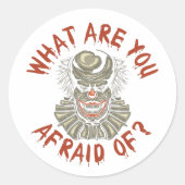 Wat bent u bang voor een klassieke ronde Sticker? Sticker (Voorkant)