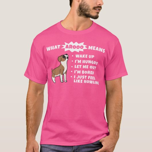 Wat betekent Aroo Boxer Dog T-shirt (Voorkant)