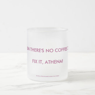 Wat betekent dat er geen koffie op Elyria is?? Matglas Koffiemok