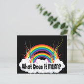 WAT BETEKENT HET? DUBBELE RAINBOW BRIEFKAART (Staand voorkant)