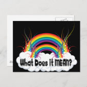 WAT BETEKENT HET? DUBBELE RAINBOW BRIEFKAART (Voorkant / Achterkant)