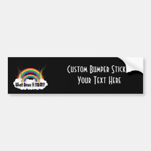 WAT BETEKENT HET? DUBBELE RAINBOW BUMPERSTICKER