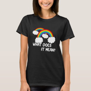 Wat betekent het dubbele regenboog grappig citaat t-shirt