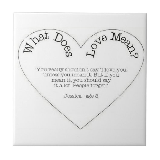 Wat betekent liefde - ik hou van je Tegel Tegeltje (Voorkant)