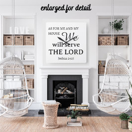 Wat betreft mij & mijn huis Joshua 24:15 Vierkante Klok